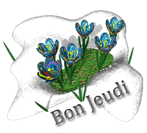 Gif animé Bon jeudi fleurs